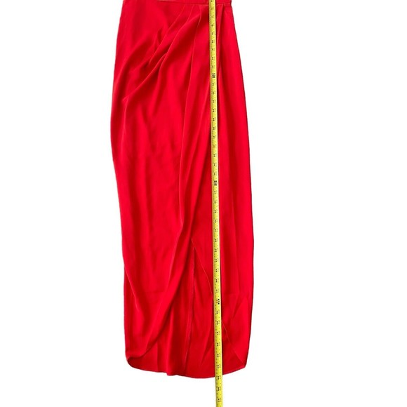 Shona Joy Core Cocktail Draped Dress in Tomato Red Size 2 - Picture 8 of 9